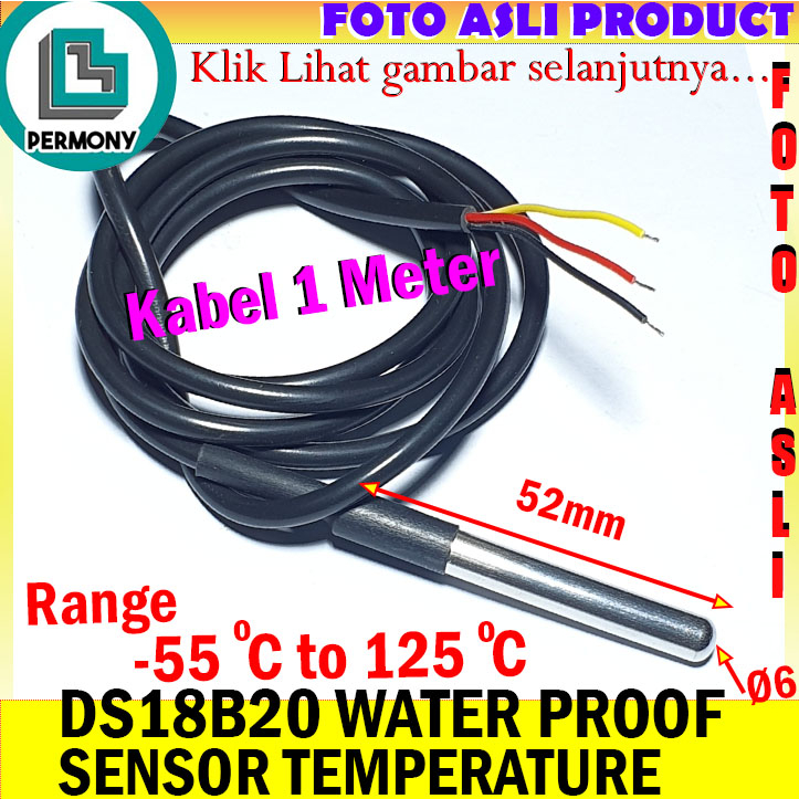 Jual Ds B Sensor Temperature Waterproof Stainless Suhu Probe Module