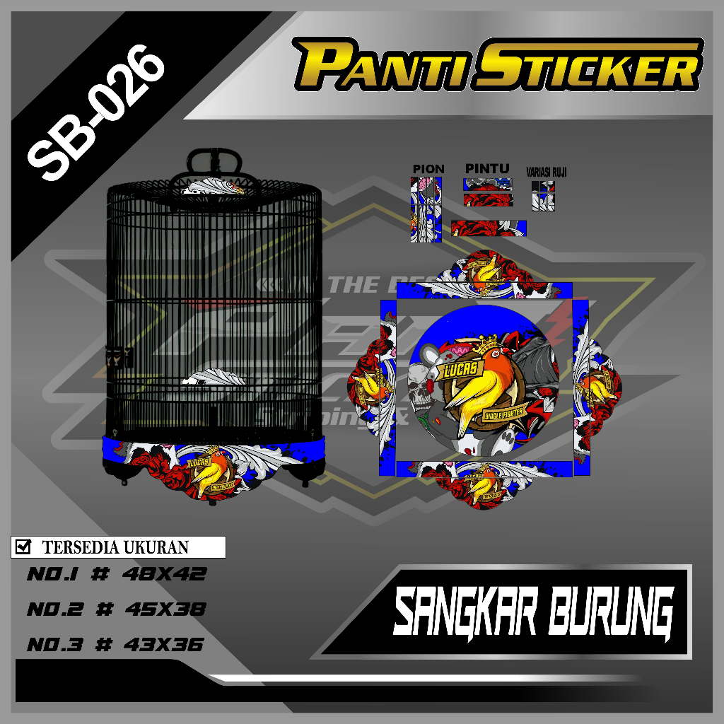 Jual Stiker Viral Keren Sangkar Burung MURAI SINGLE FIGHTER Decal