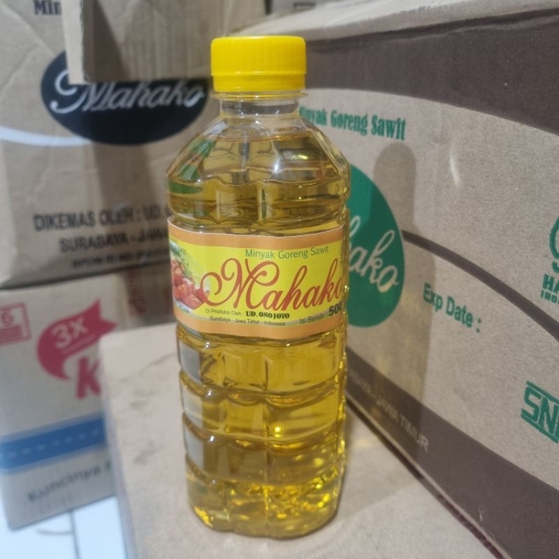 Jual Minyak Goreng 500ml MAHAKO 1 Karton Kemasan Botol 1Dus Isi 24