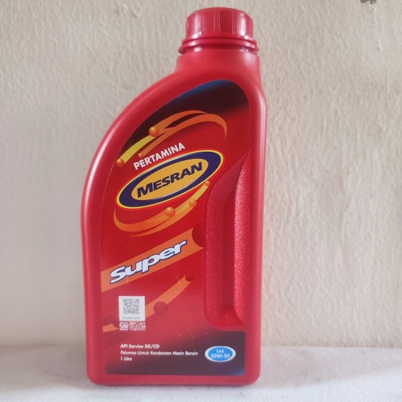 Jual OLI PERTAMINA MESRAN SUPER 1L SAE 20W 50 ORIGINAL Shopee Indonesia