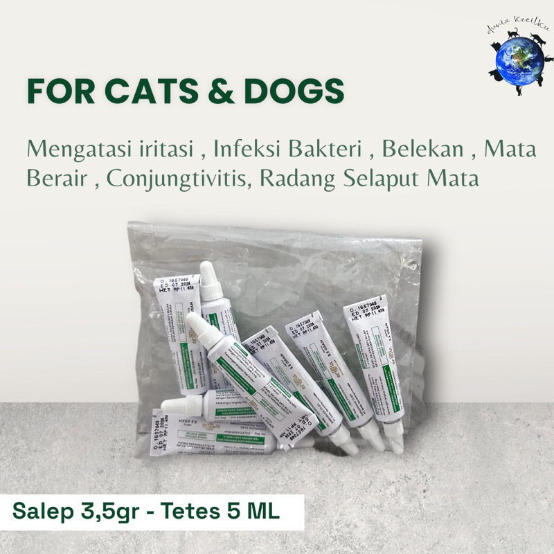 Jual Salep Tetes Mata Kucing Anjing Anti Bakteri Iritasi Belekan