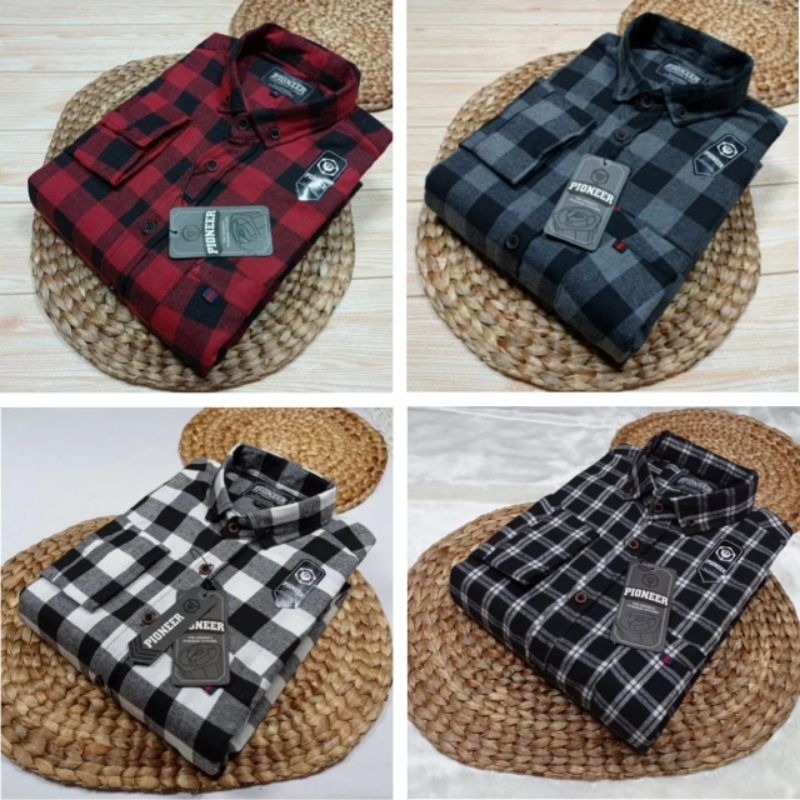 Jual Brings Kemeja Flanel Pria Kualitas Premium Lengan Panjang Unisex