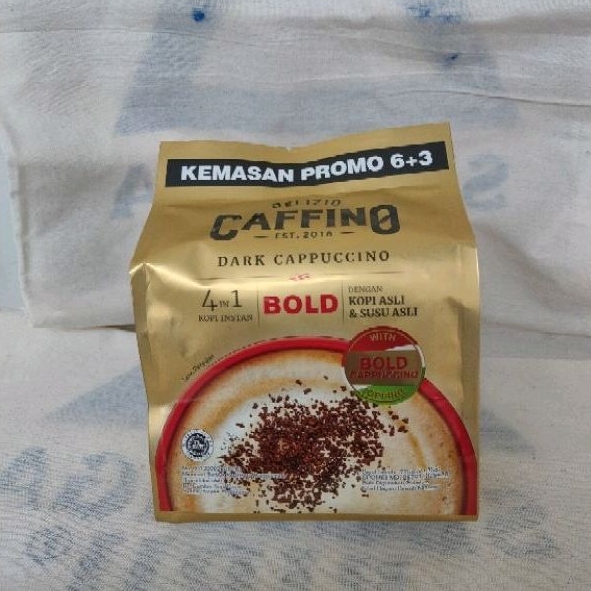 Jual Delizio CAFFINO BOLD DARK CAPPUCCINO 9 X 25 Gr Kopi Coffee GOLD