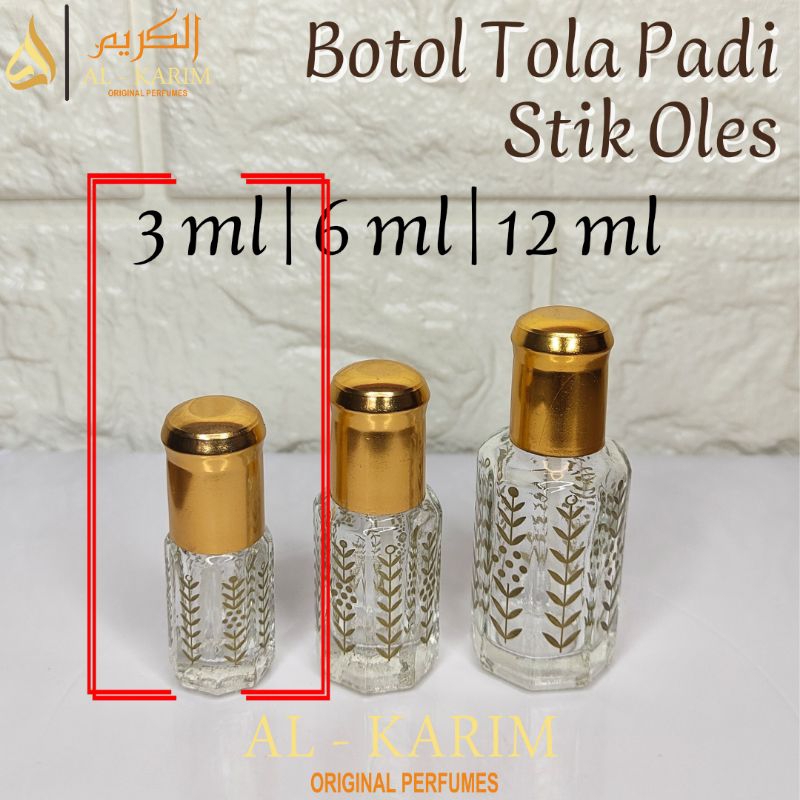 Jual 1 Lusin Botol Tola Padi 3ml Stik Oles Roll On Batik Motif Parfum