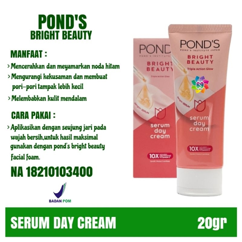 Jual Pond S Bright Beauty Serum Day Cream Gr Bpom Satuan Shopee