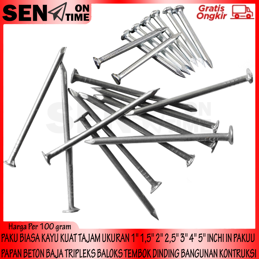 Jual PAKU BIASA BESI KAYU BADAK KUAT TAJAM UKURAN 1 1 5 2 2 5 3 4