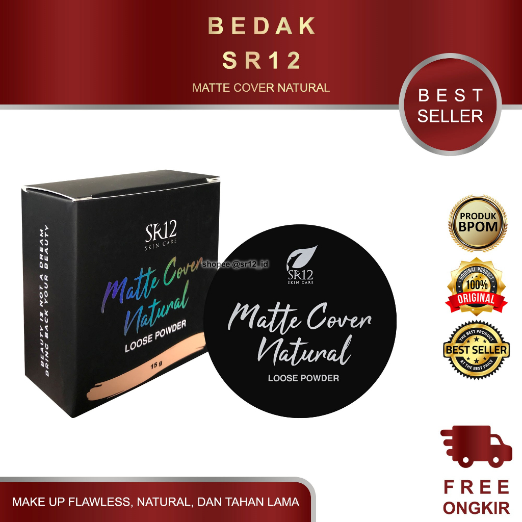 Jual MATTE COVER NATURAL LOOSE POWDER SR12 BEDAK TABUR SR12 Shopee