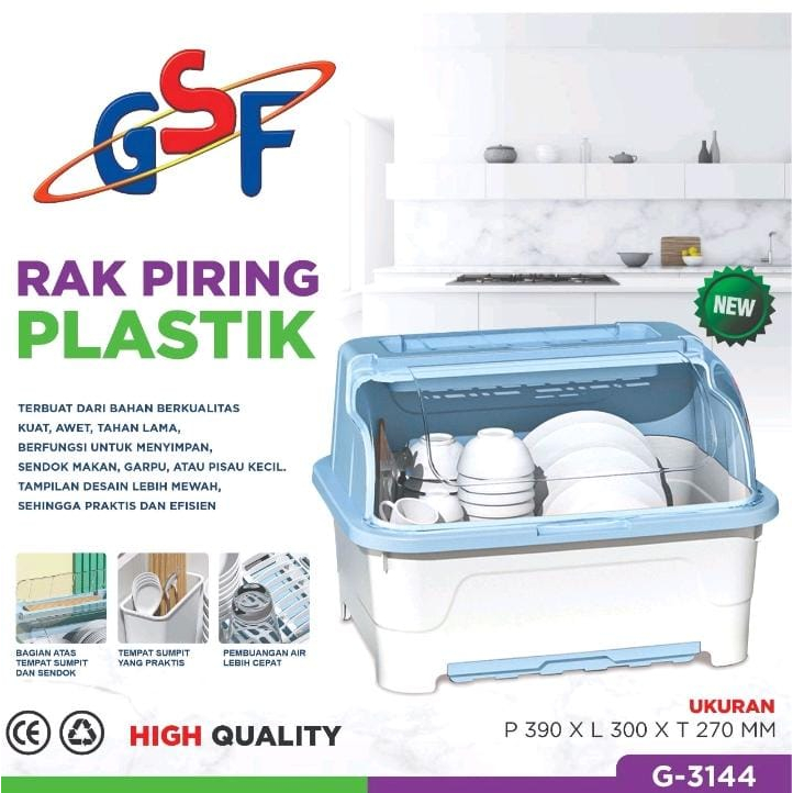 Jual Rak Piring Plastik GSF Rak Pengering Piring Sendok Rak Dapur