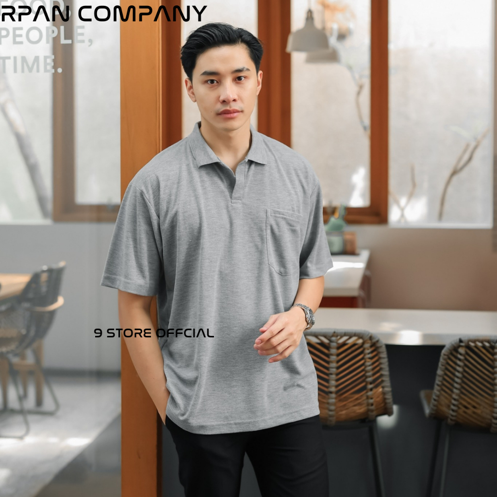 Jual Oversize Polo Shirt Pocket Pria Premium Baju Polo Saku RPAN