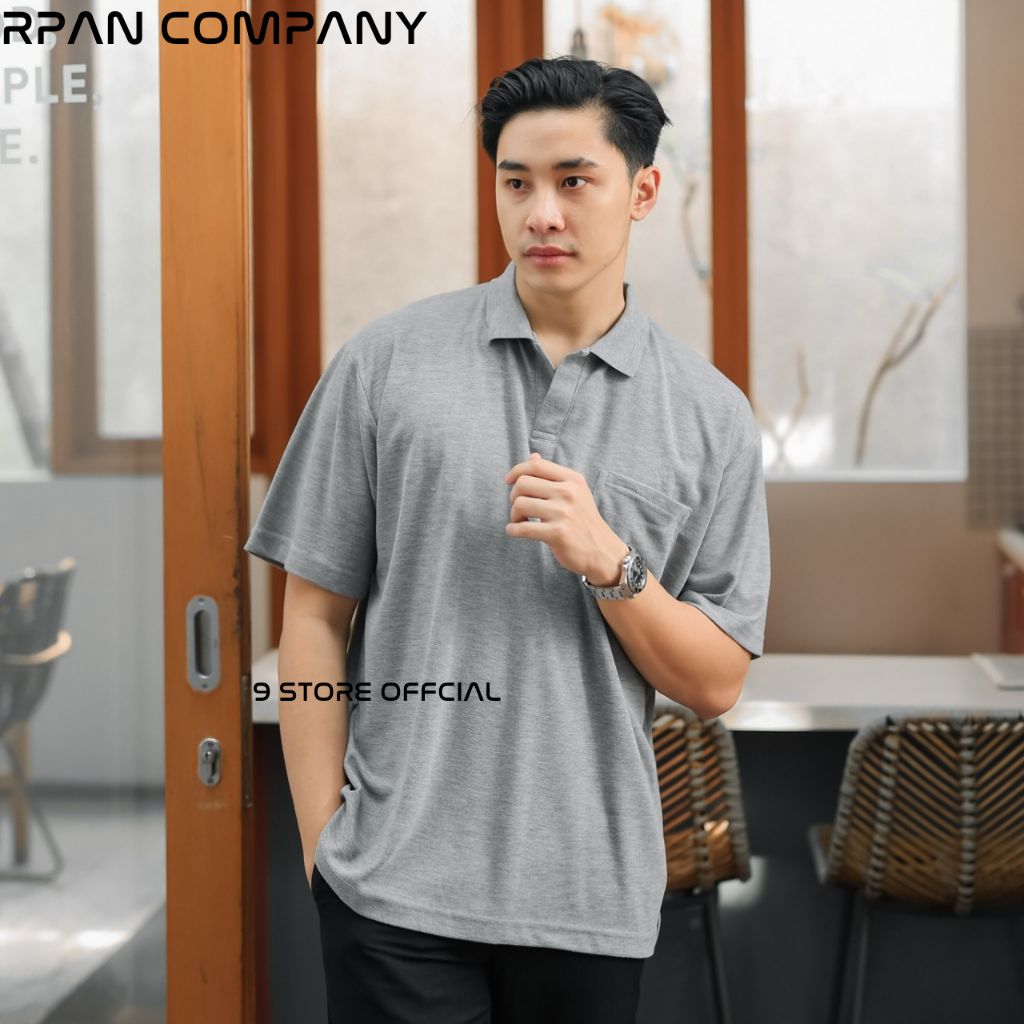 Jual Oversize Polo Shirt Pocket Pria Premium Baju Polo Saku Rpan