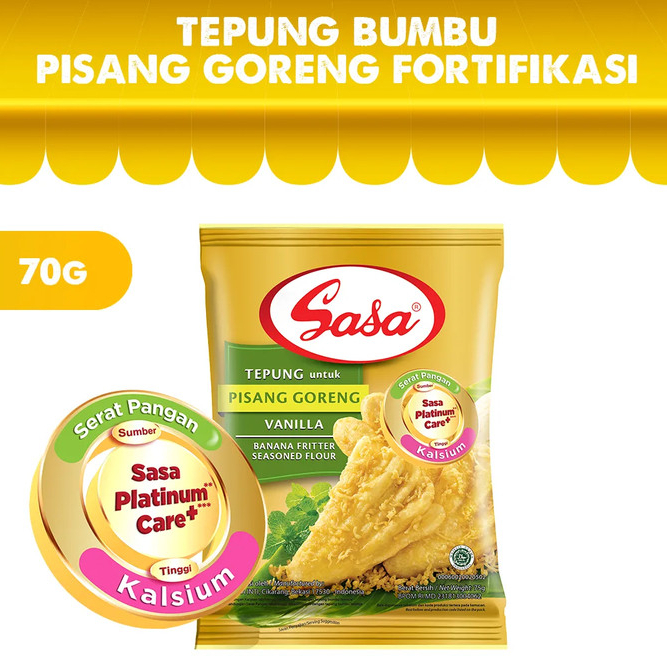 Jual Tepung Bumbu Sasa Pisang Goreng Rasa Vanilla 70 Gram Shopee