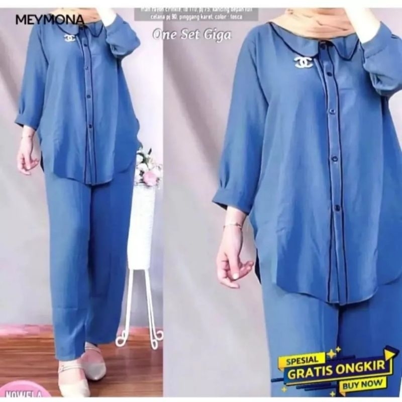 Jual BAJU SETELAN WANITA DEWASA TERBARU ONE SET GIGA WANITA DEWASA