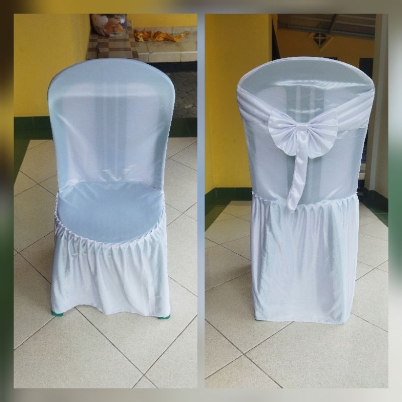 Jual Sarung Kursi Plastik Napoly Putih Polos Sarung Kursi Cover