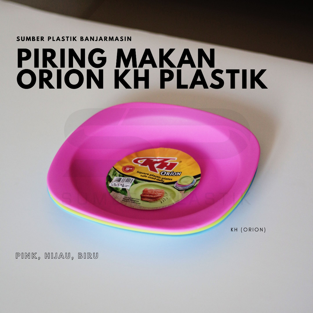 Jual Piring Plastik Orion Kh Tebal Piring Segi Inch Satuan