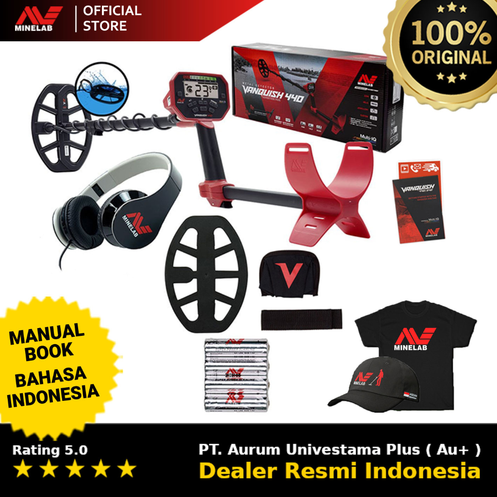 Jual Metal Detektor Minelab Vanquish Resmi Paket Standar