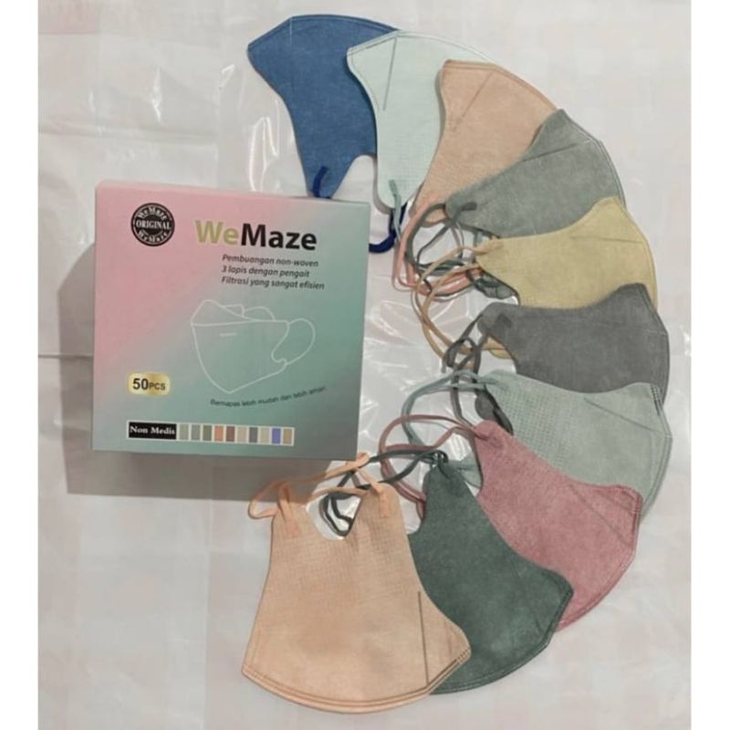 Jual ZS21 Masker Duckbill Mix Gradasi Warna 1 Box Isi 50 Pcs Murah