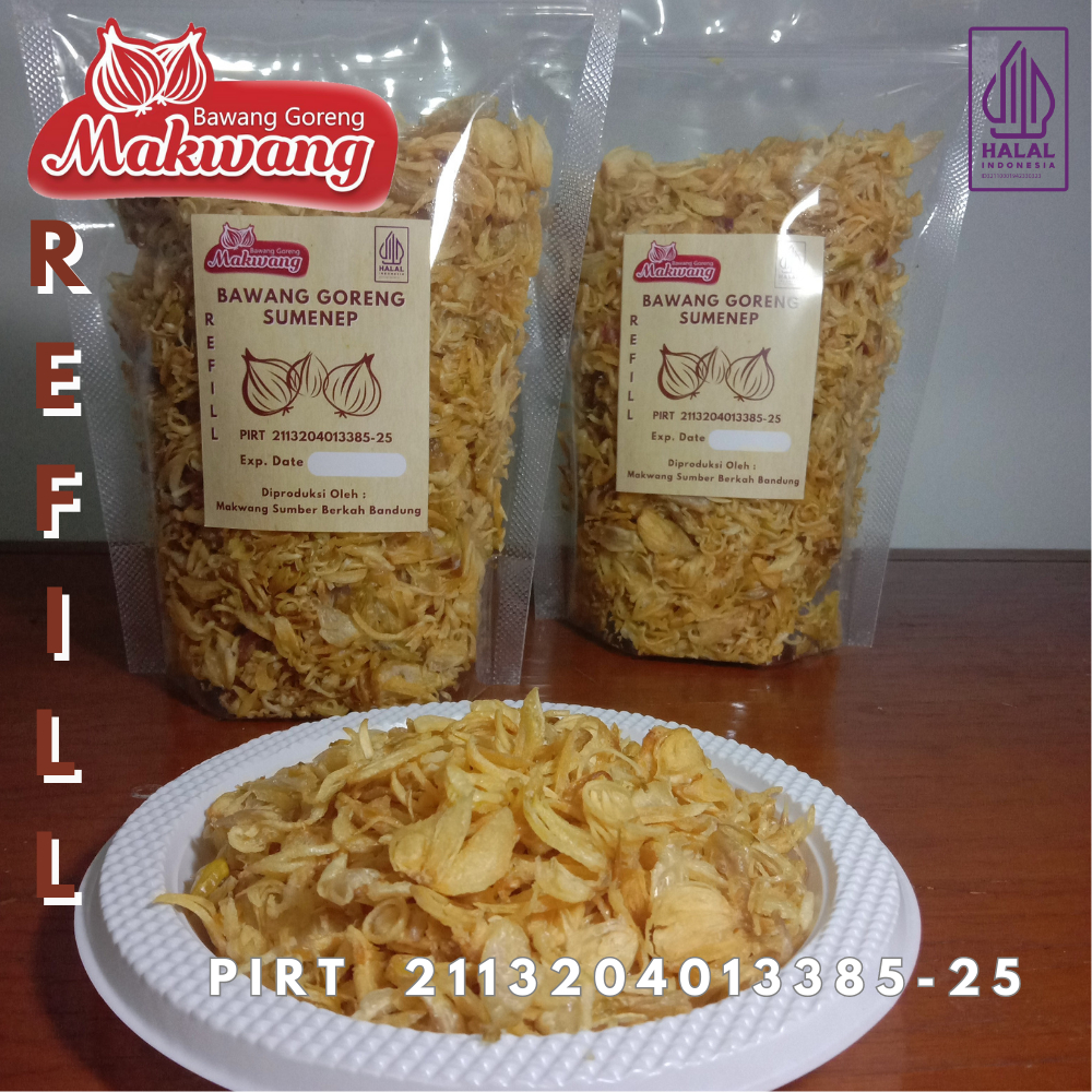 Jual Refill Bawang Goreng Sumenep Makwang Gram Tanpa Tepung Premium