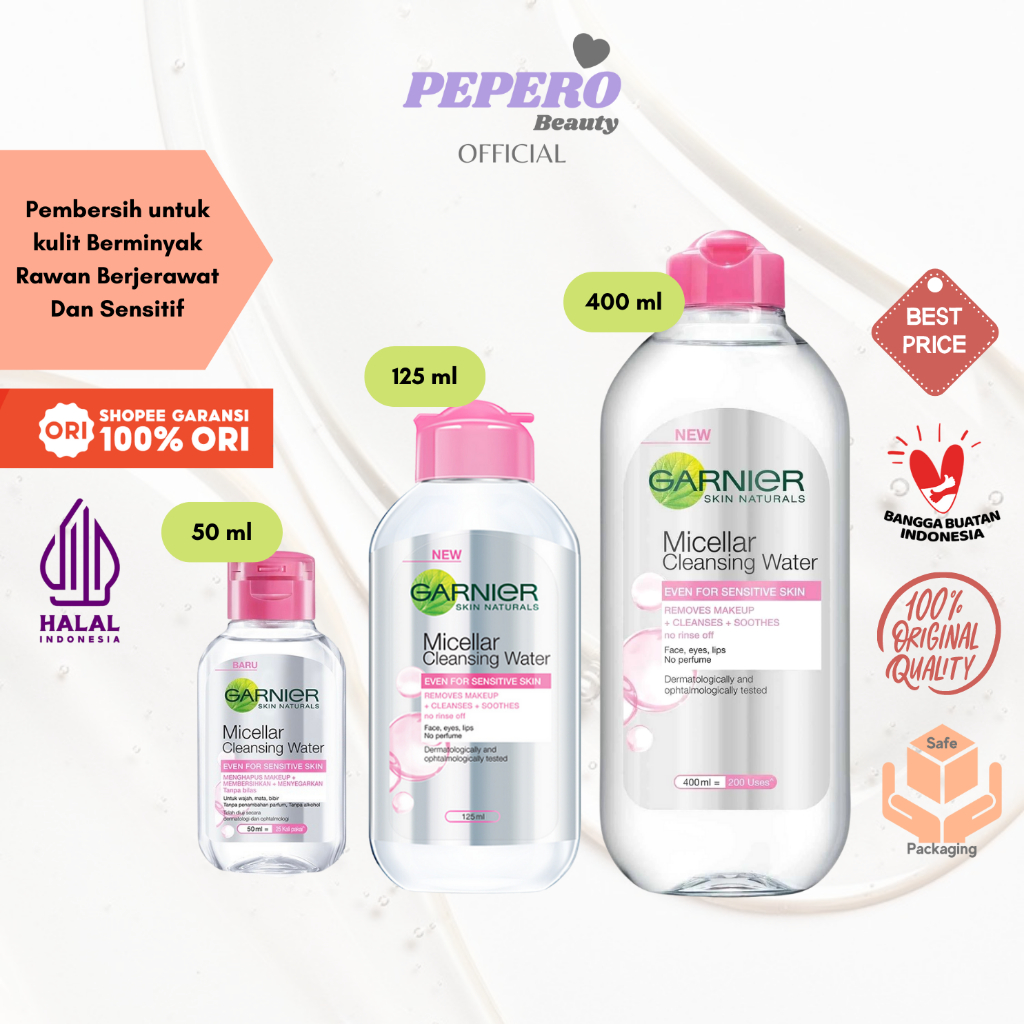 Jual Garnier Micellar Cleansing Water Pink Ml Ml Ml