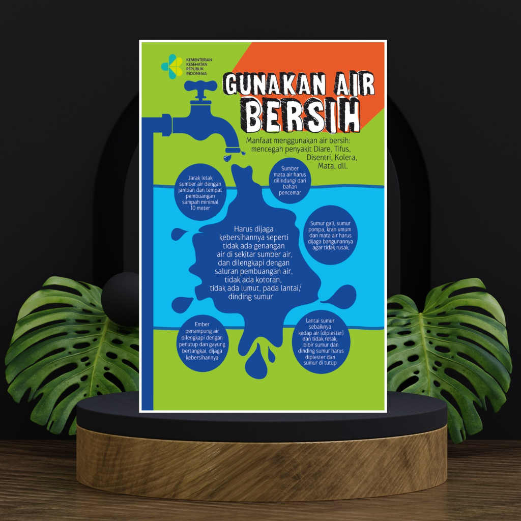 Jual Poster Kesehatan Gunakan Air Bersih Shopee Indonesia