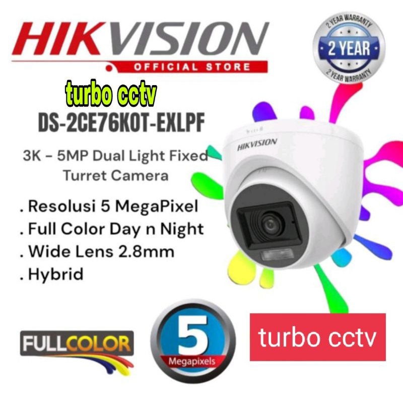 Jual Kamera Cctv Hikvision K Mp Indoor Dual Light Ds Ce K T Exlpf