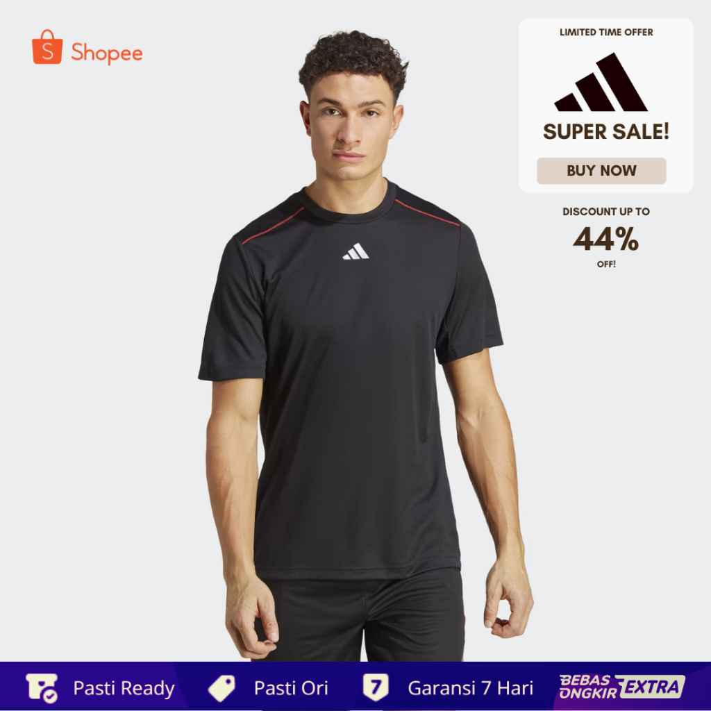 Jual Kaos Adidas Original Pria Training Workout Base Tee Black IB7901