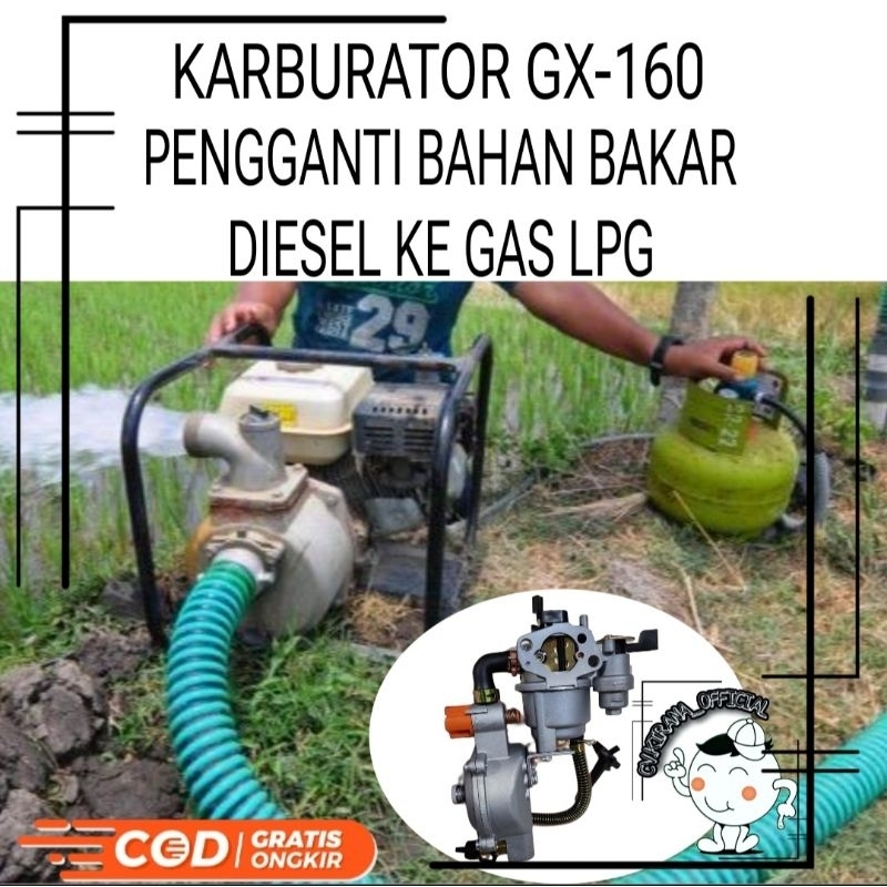 Jual Karburator Carburator Converter Bahan Bakar Ke Gas Lpg Gx Pompa