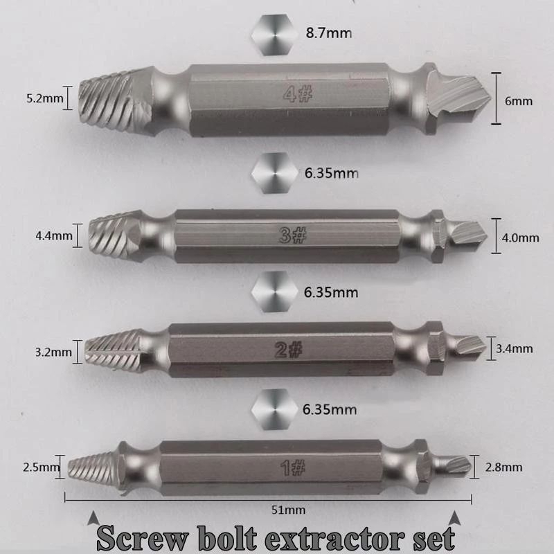 Jual Mata Bor Pembuka Baut Rusak Patah Dol Screwbolt Extractor Tap Dril