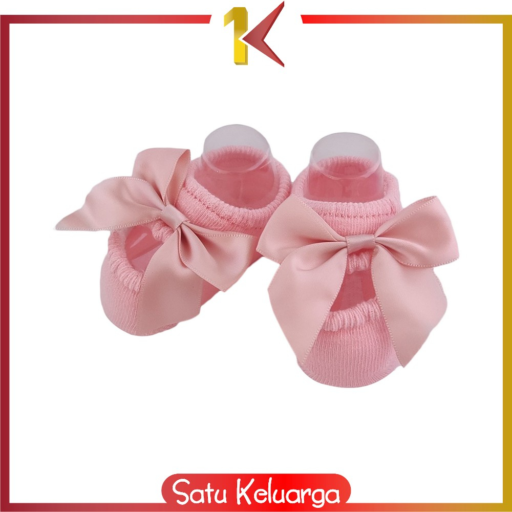 Jual SK P615 Kaos Kaki Pendek Bayi Perempuan Motif Renda Bunga Pita