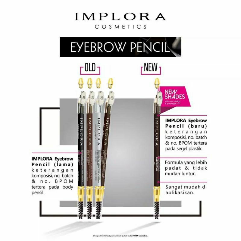 Jual Implora Eyebrow Pencil In Pensil Alis Serutan Shopee Indonesia