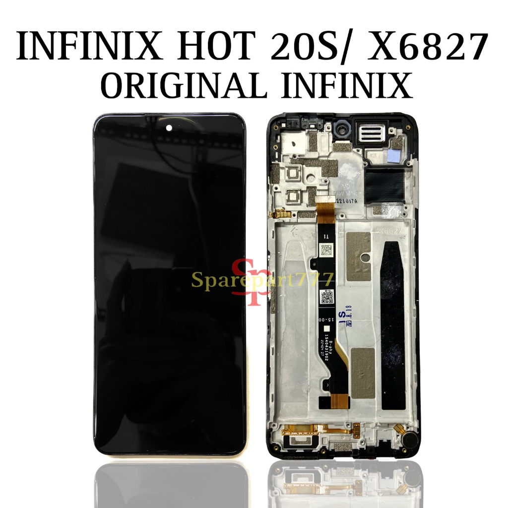 Jual ORI INFINIX LCD Touchscreen Fullset Plus Frame Infinix Hot 20S