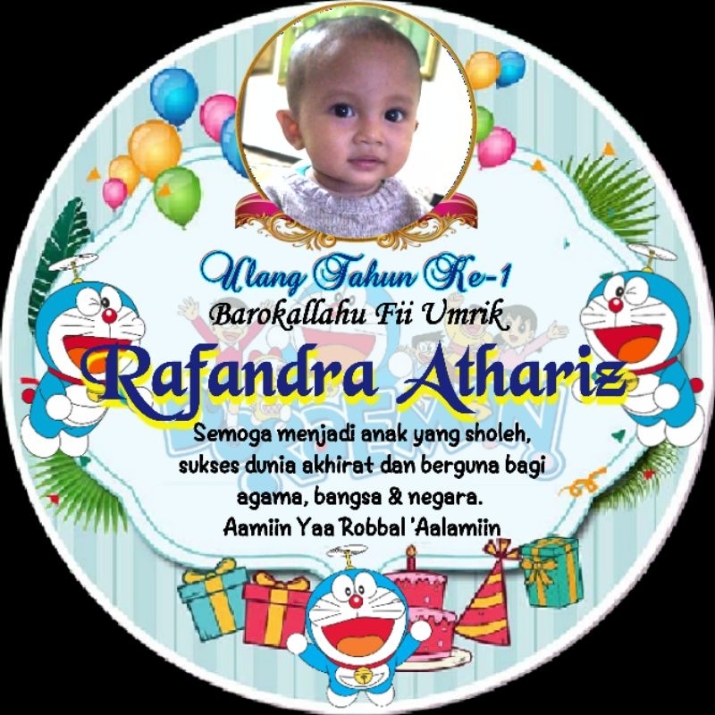 Jual Stiker Untuk Bingkisan Tumpeng Mini Acara Ulang Tahun Tema