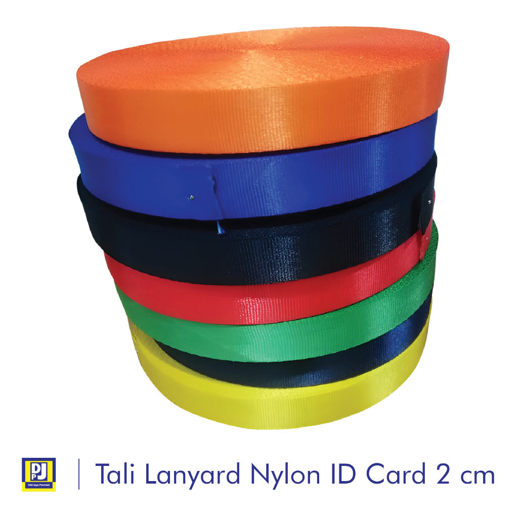 Jual Tali Lanyard ID Card Nilon 2cm Kilap Roll Pita Tali ID Card Roll