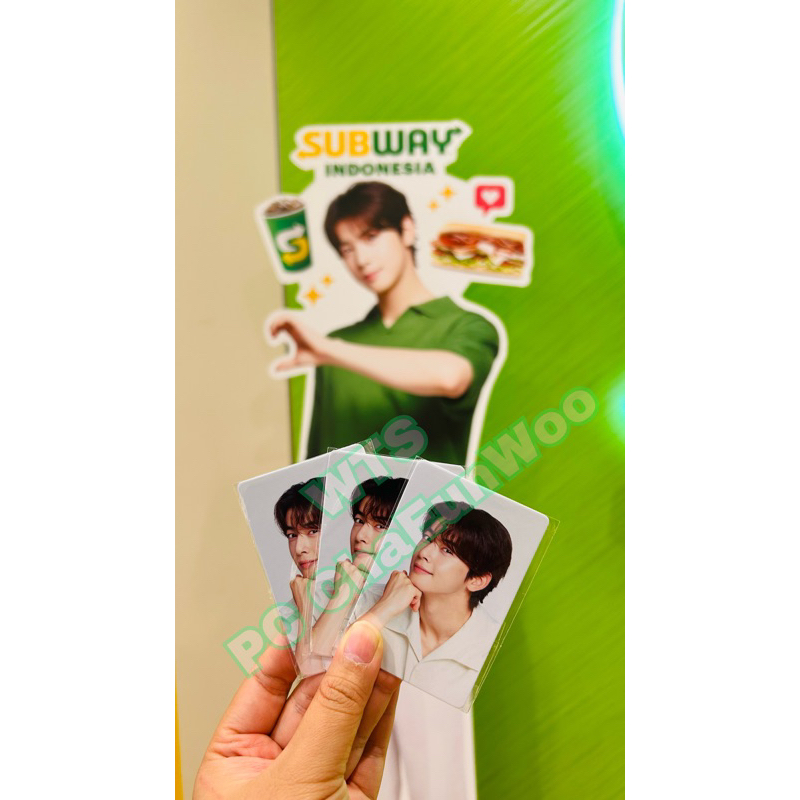 Jual Eksklusif PC PhotoCard Cha Eun Woo X Subway Indonesia Shopee