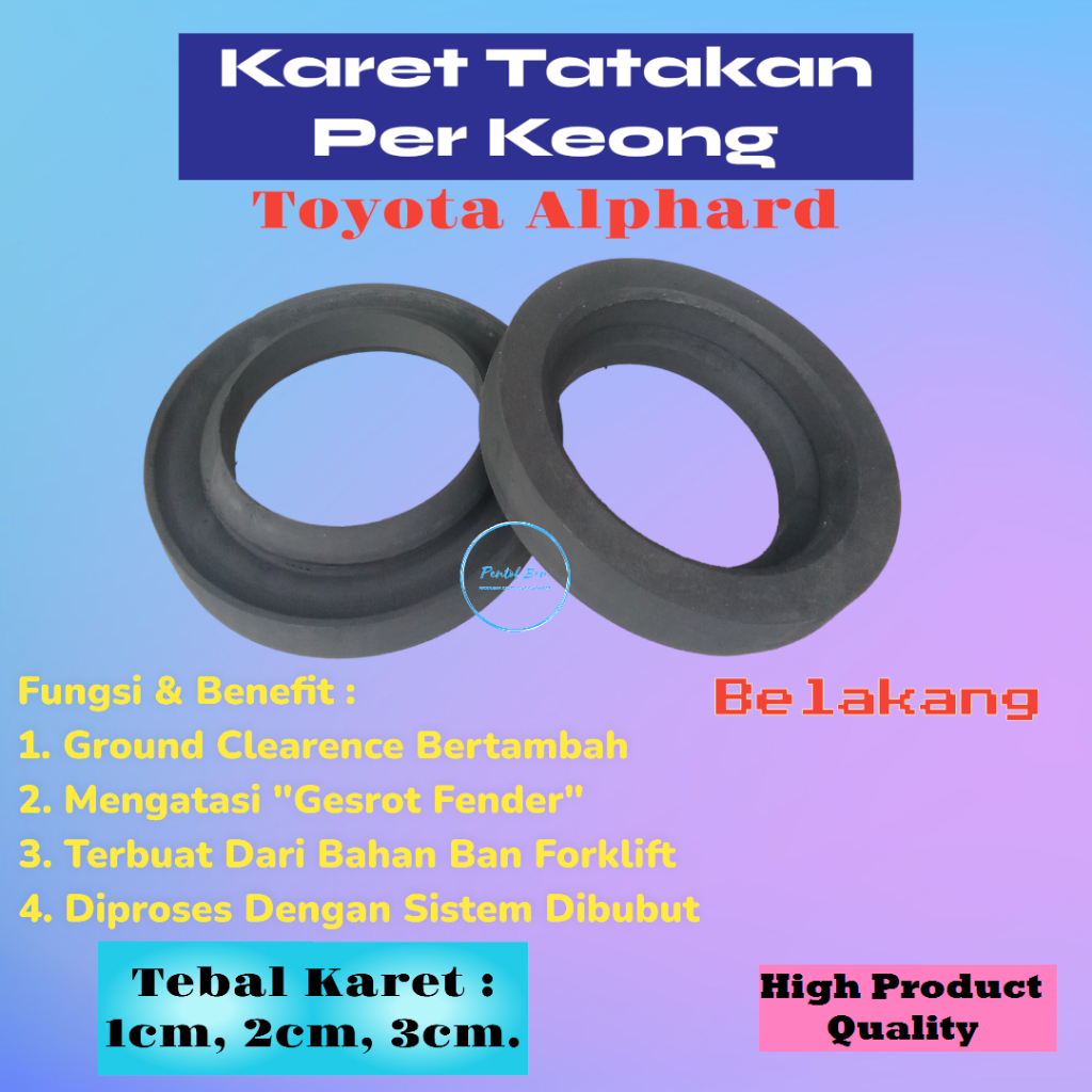 Jual Karet Tatakan Peninggi Per Keong Belakang Toyota Alphard Harrier