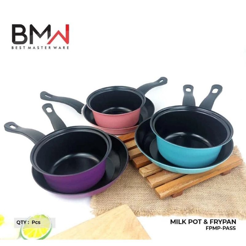 Jual Panci Set Pcs Teflon Milk Pan Pastella Frypan Set Pcs Sun