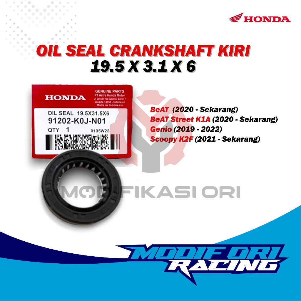 Jual 91202 K0J N01 Seal Kruk As Honda Beat Deluxe Scoopy 2021 Genio