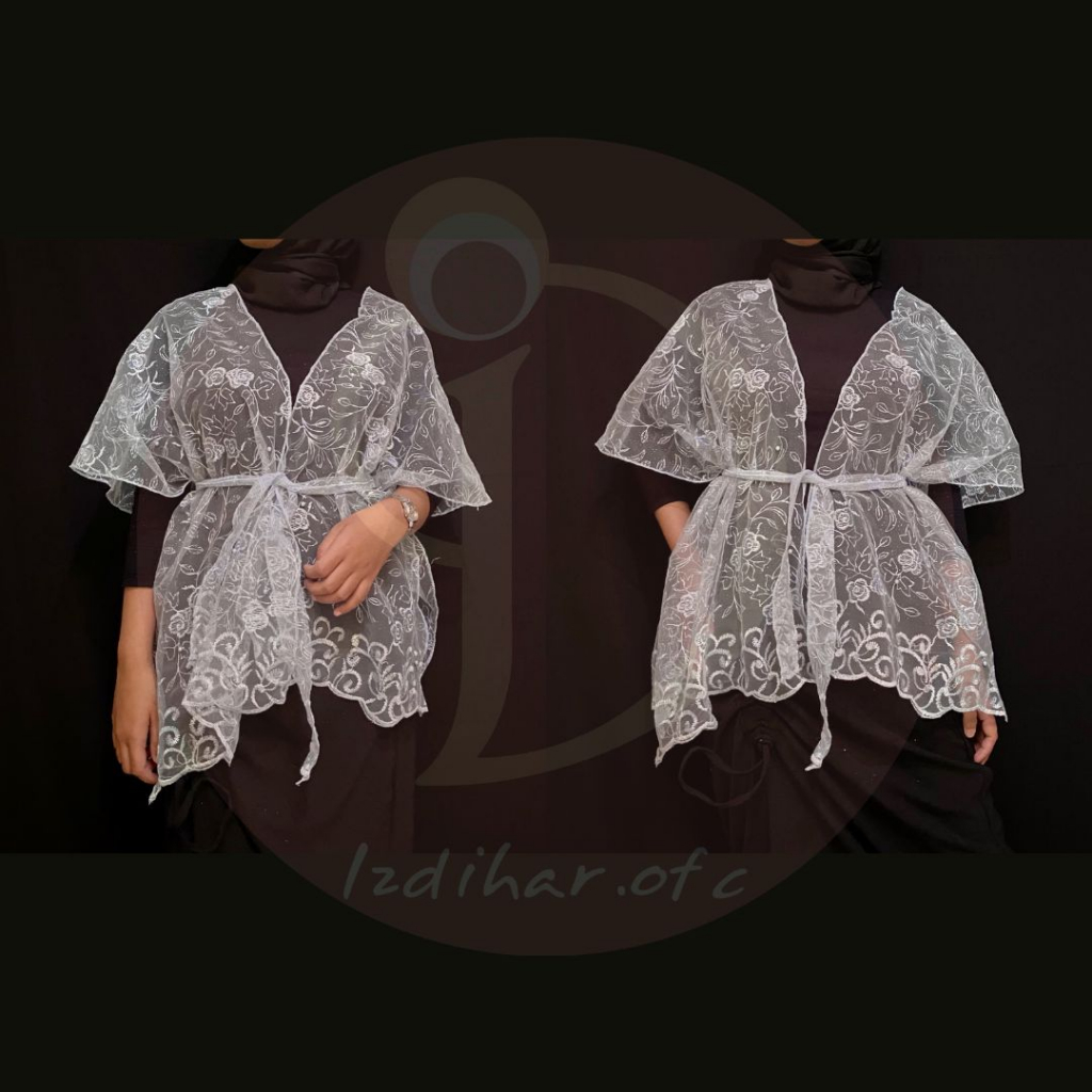 Jual Laura Outer Outer Lace Kaftan Jumbo Outer Tile Mutiara Outer