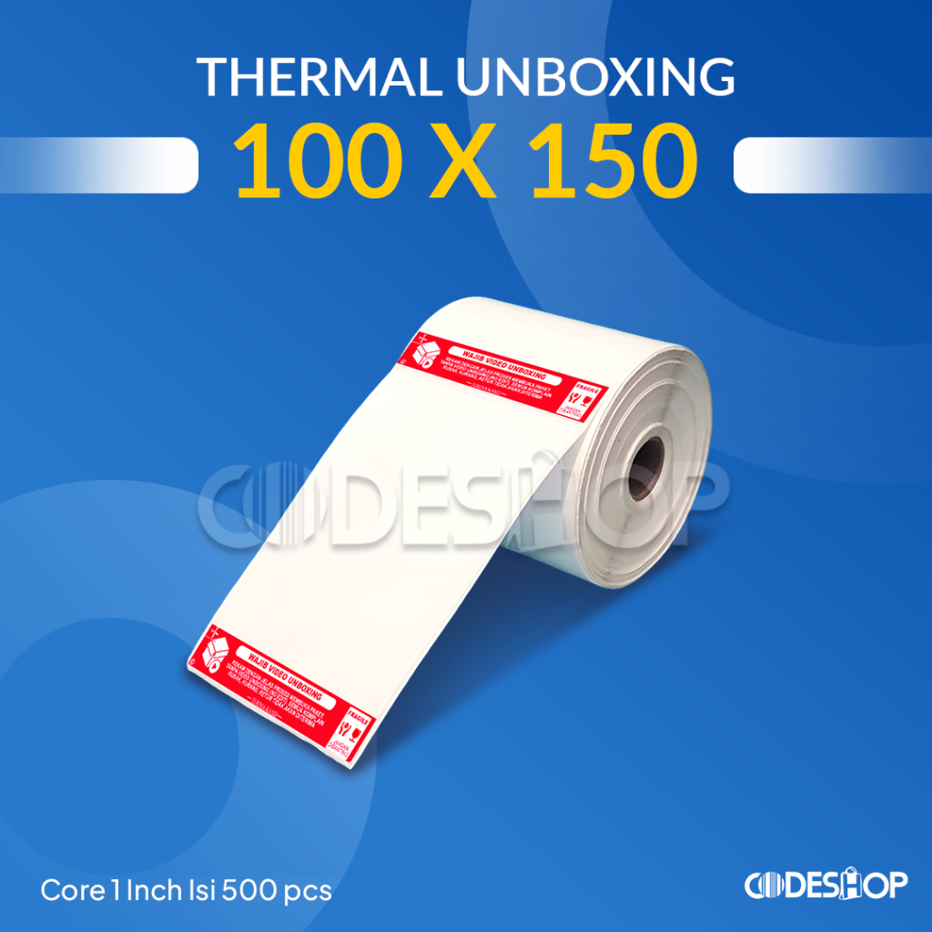 Jual Kertas Label Thermal Unboxing X Mm Stiker Barcode Resi Isi