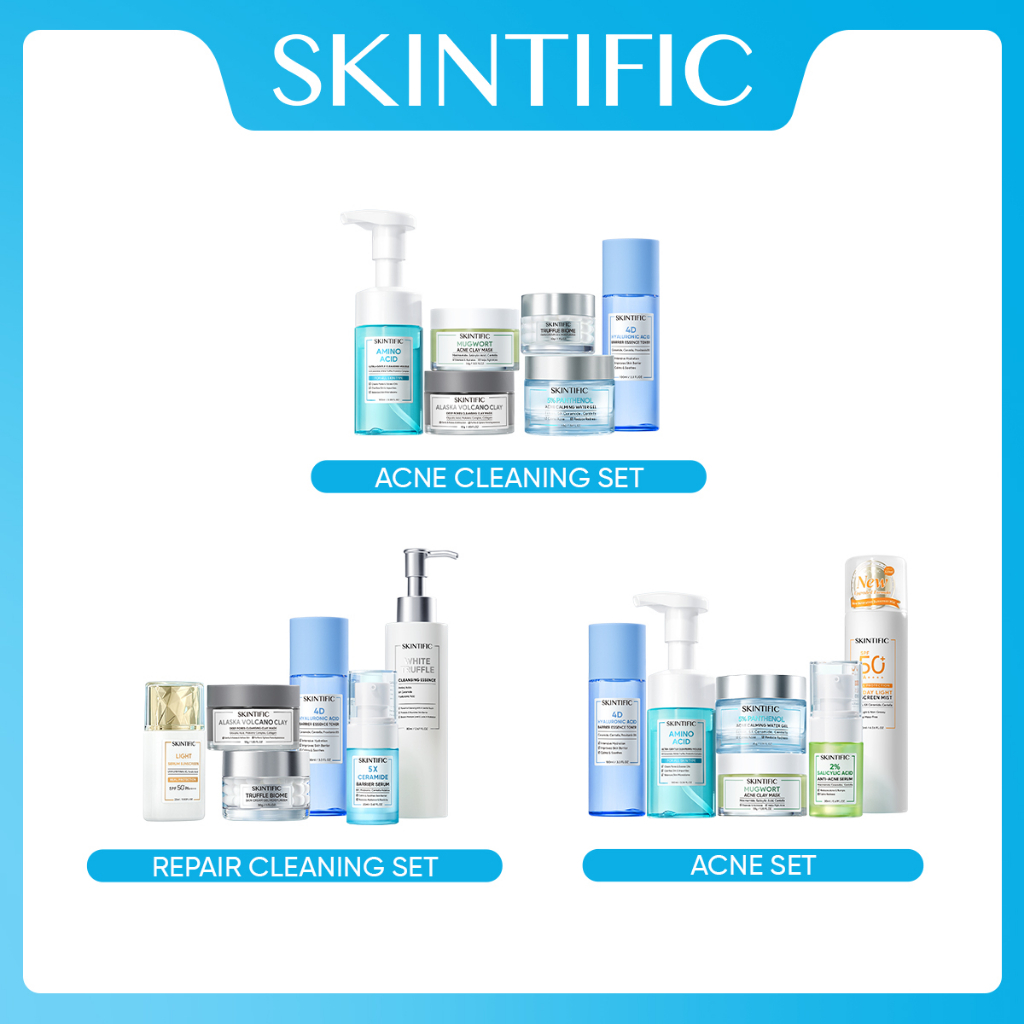 Jual SKINTIFIC Paket 6pcs Set Moisturizer Sunscreen Mist Serum