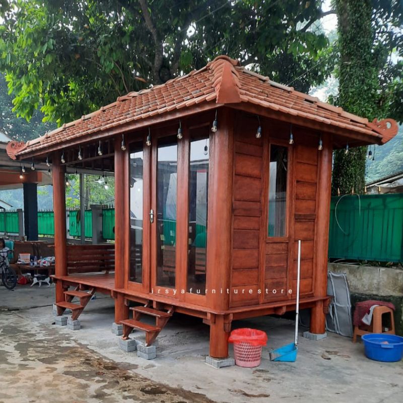 Jual Gazebo Minimalis Kayu Kelapa Berkualitas Gazebo Rumah Kayu 4x2