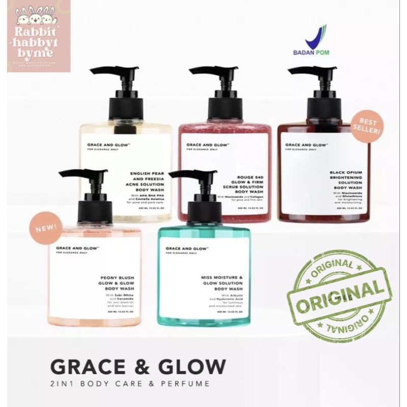 Jual FULL SIZE Grace And Glow Series Body Wash Black Opium Wash