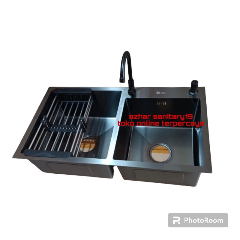 Jual Paket Kitchen Sink Bak Cuci Piring 2 Lobang Stainless GOLDEN