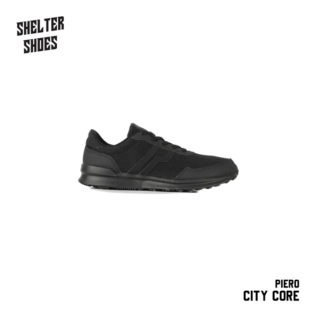 Jual Sepatu Piero City Core All Black Black Grey Black White Sneakers