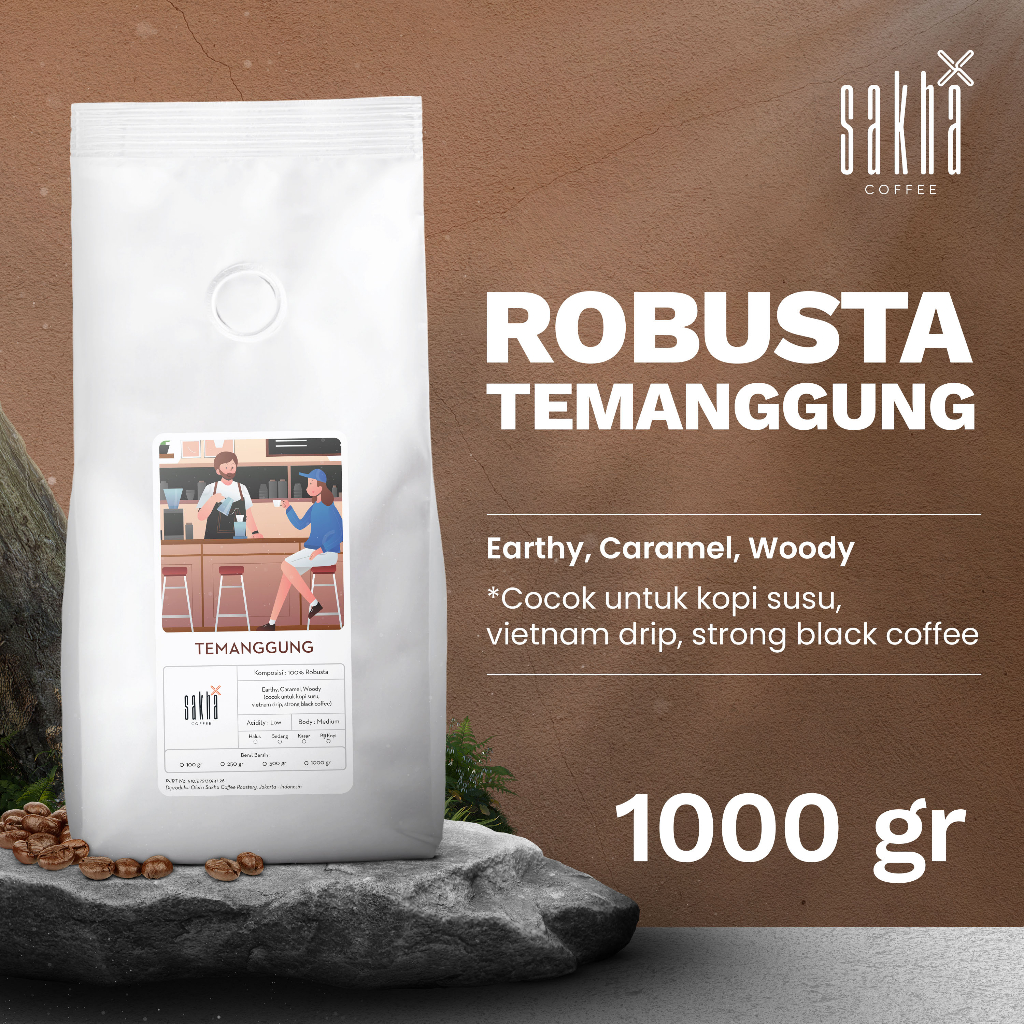 Jual Kopi Fine Robusta Temanggung 1Kg Coffee Roast Beans Espresso Biji