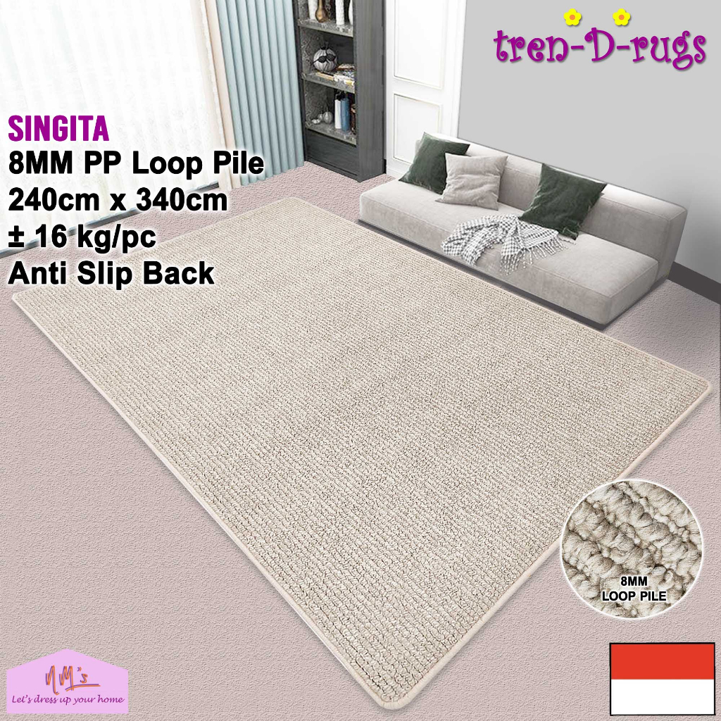 Jual Tren D Rugs Karpet Polos Salur Stripe Line Garis Jumbo Alas Lantai