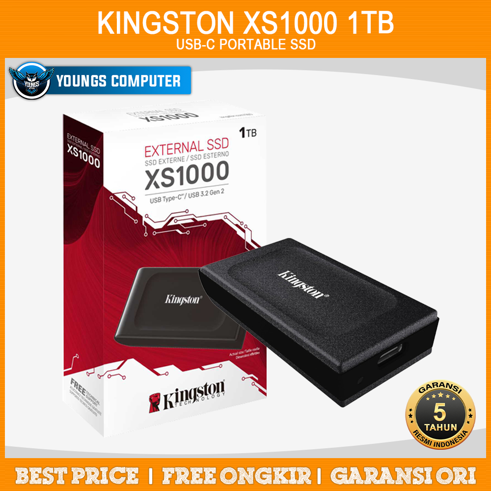 Jual SSD KINGSTON XS1000 1TB USB C Portable SSD External 1 050 1