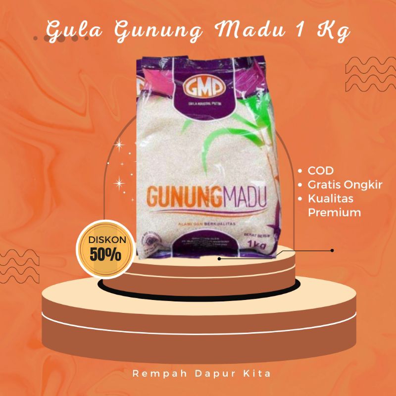 Jual GULA PASIR GUNUNG MADU GMP 1 KG Shopee Indonesia