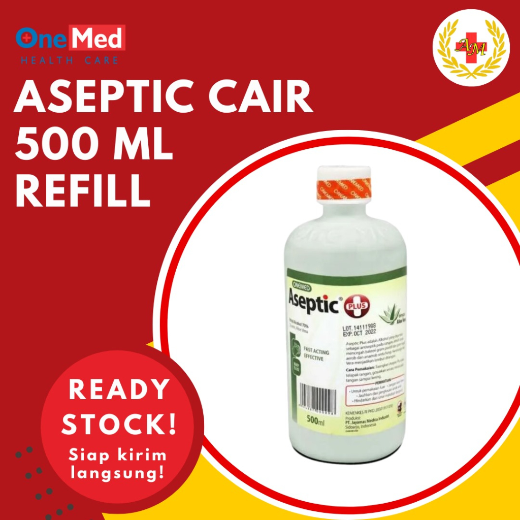 Jual Aseptic Plus 500 Ml Refill Merk Onemed Aseptic Cair Shopee