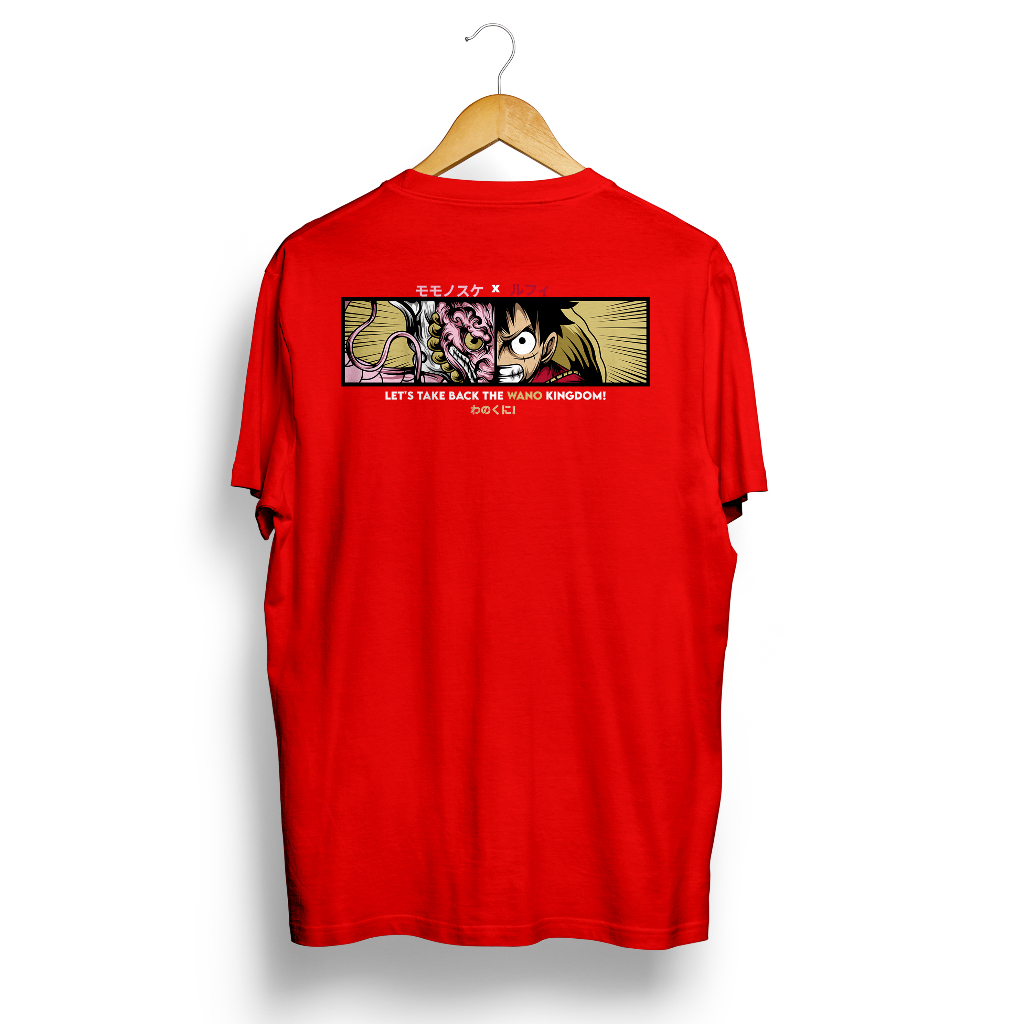 Jual MOMONOSUKE X LUFFY KAOS DEWASA MOTIF ANIME ONE PIECE OP KARAKTER