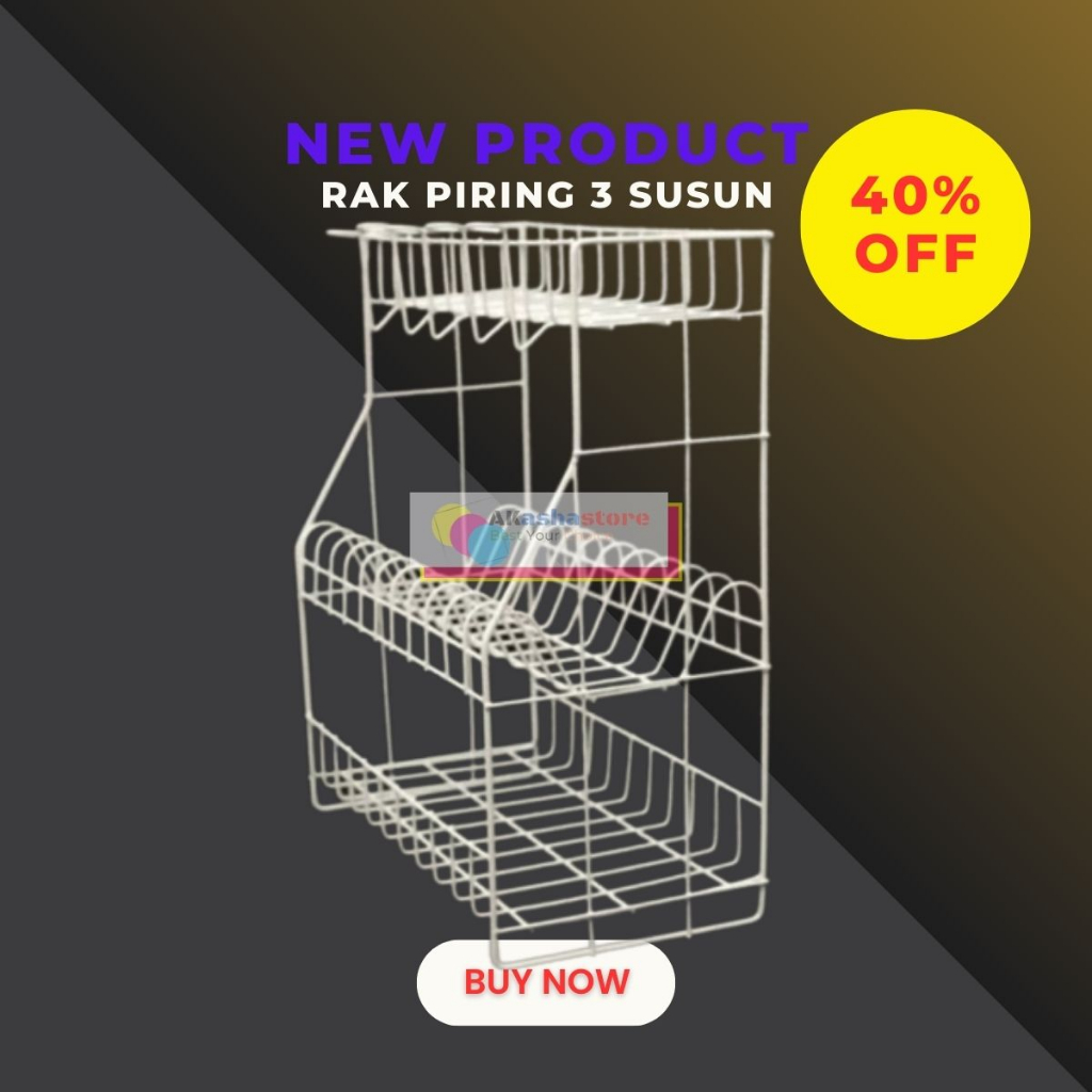 Jual Rak Pengering Piring 3 Susun Murah Anti Karat Stainless Rak Cuci